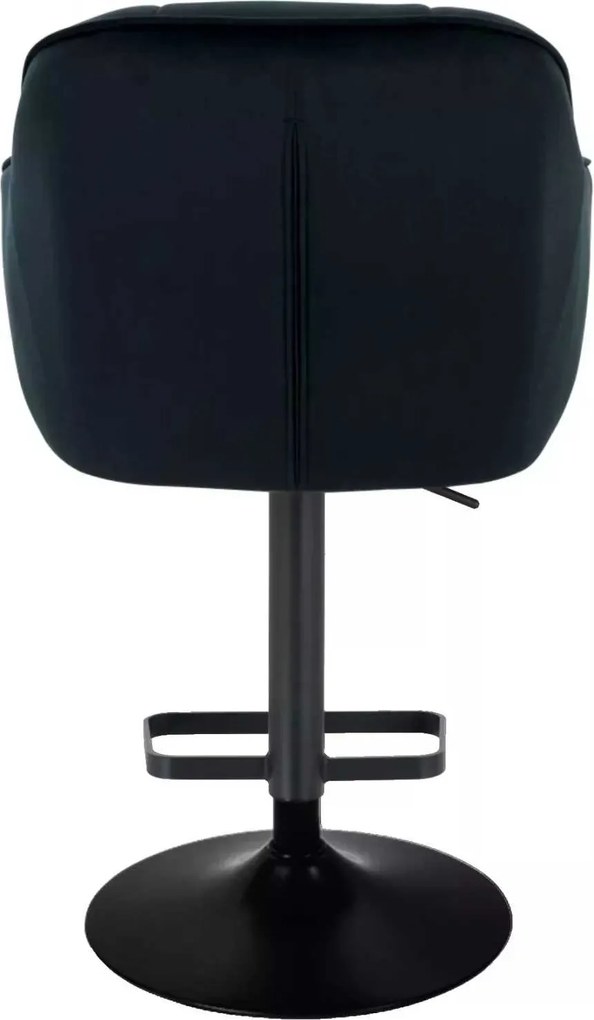 LuxuryForm DESIGN Barová stolička AVOLA VELUR na čiernom tanieri - čierna