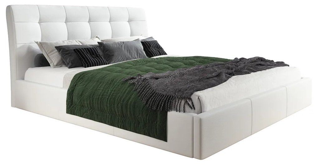Čalúnená posteľ ADLO rozmer 80x200 cm Čierna eko-koža