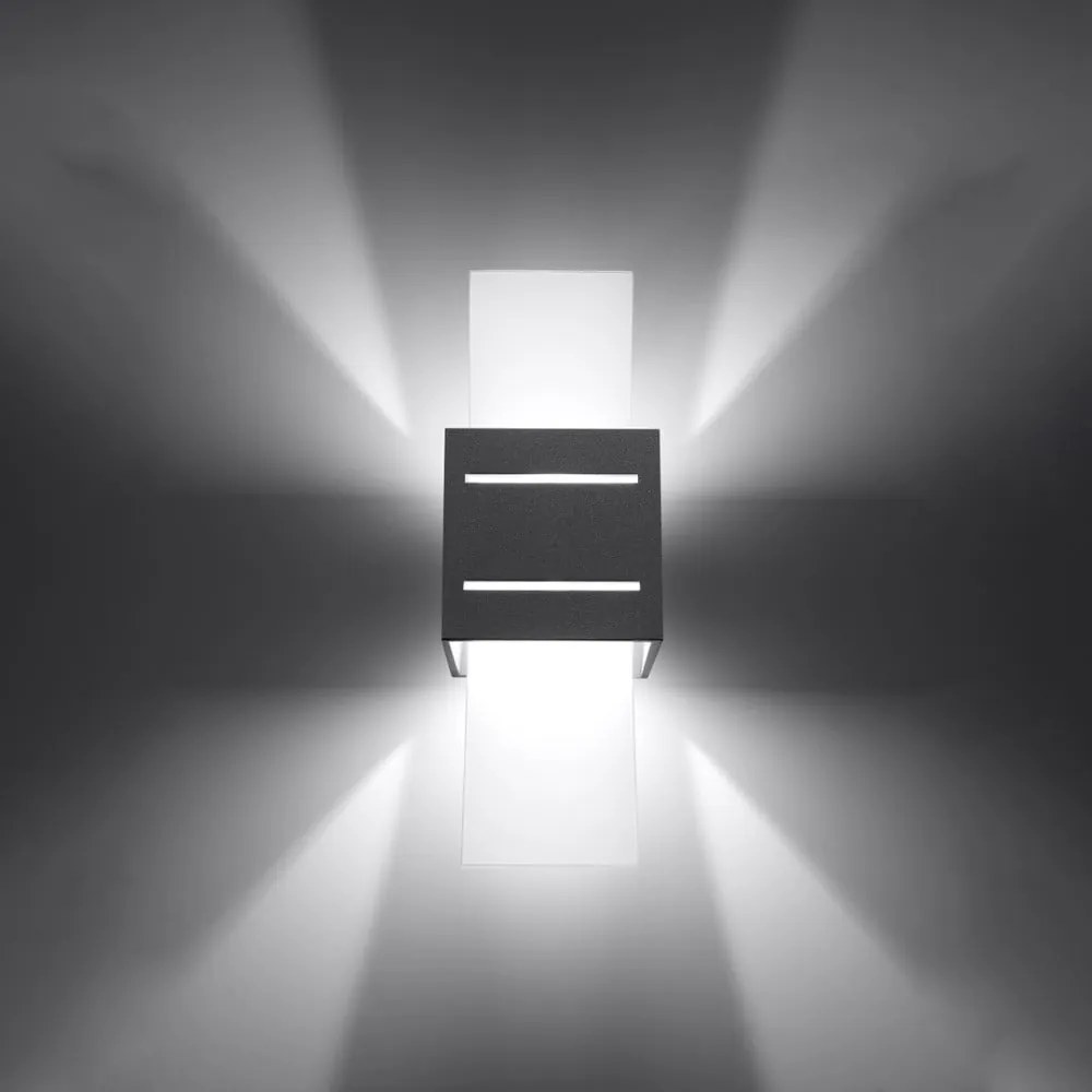 Sivé nástenné svietidlo Carlo – Sollux