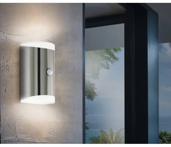 Eglo 75544-LED Vonkajšie nástenné svietidlo so senzorom CARPINERA 2xGU10/4,6W/230V