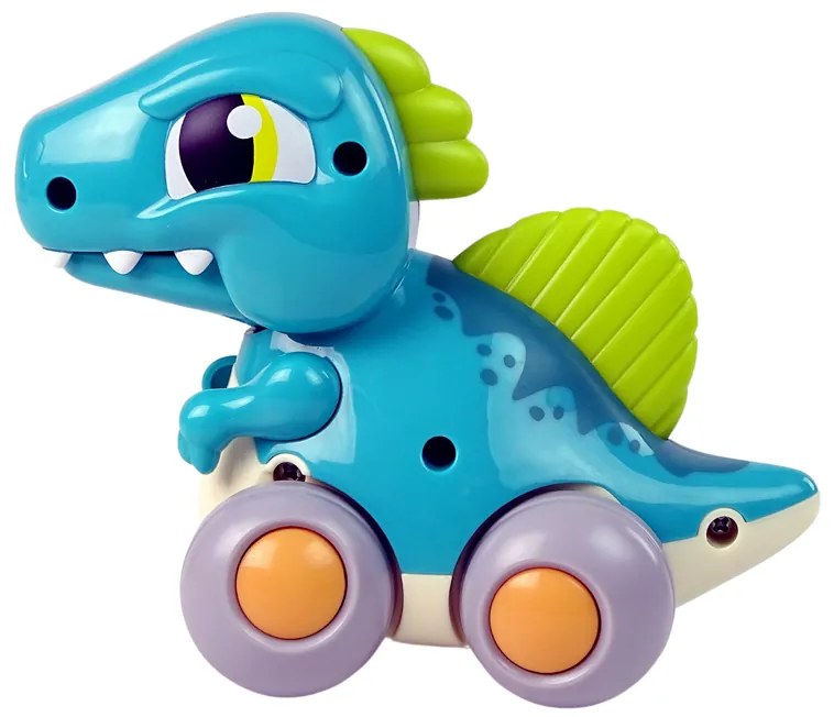 Lean Toys Dinosaurus na kolesách pre najmenších – modrý
