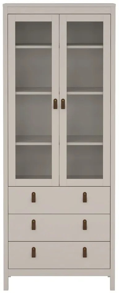 Sivobéžová vitrína 78x199x33 cm Madrid – Tvilum