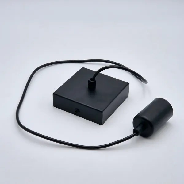 Luster na lanku ASTRID 1xE27/60W/230V matná čierna