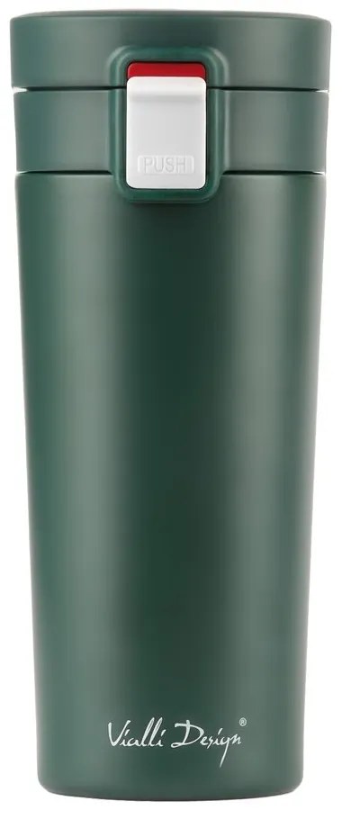 Zelený cestovný termohrnček Vialli Design Fuori, 400 ml