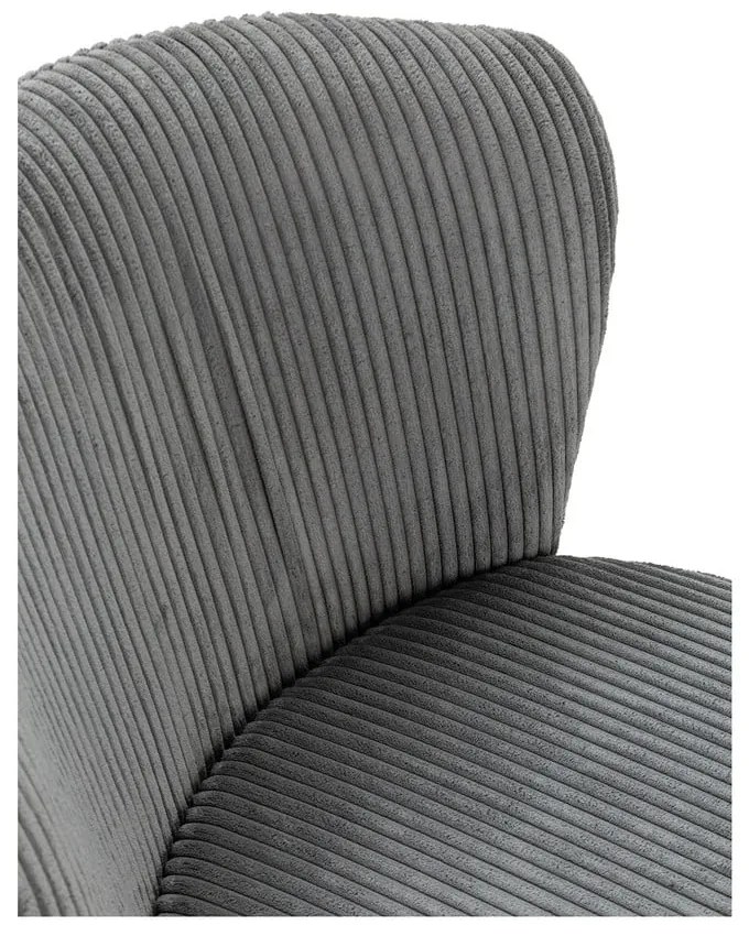 Sivé menčestrové jedálenské stoličky v súprave 4 ks Megan – Marckeric