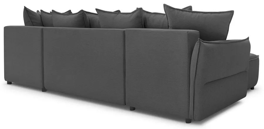 Tmavosivá rozkladacia rohová pohovka (pravý roh) Leon – Bobochic Paris