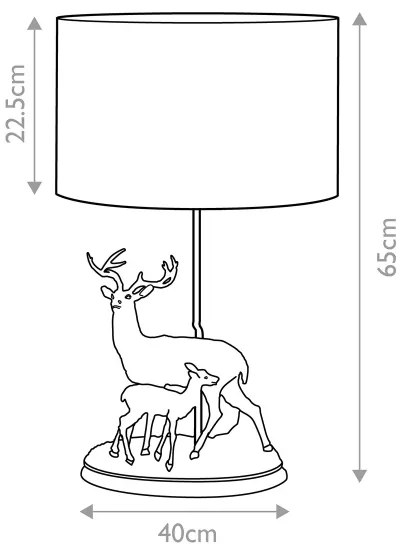 Elstead DL-AMELIA-TL - Stolná lampa AMELIA 1xE27/40W/230V bronzová