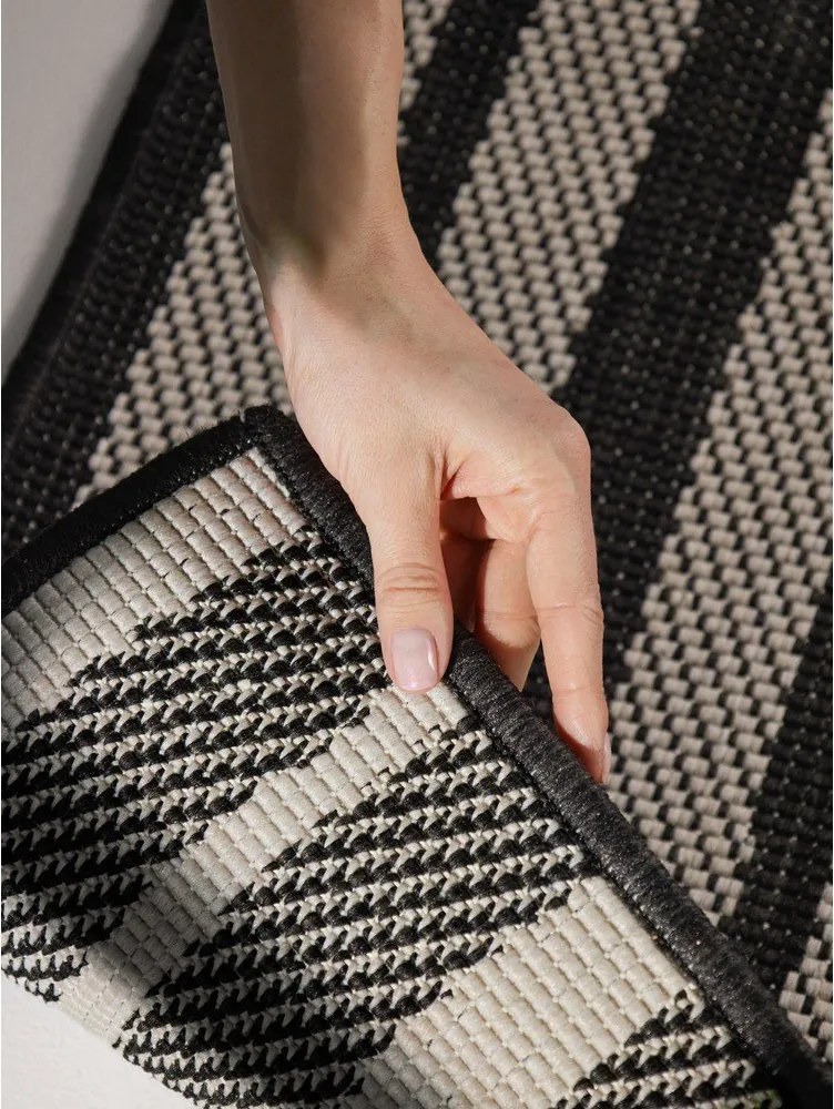 Čierny/krémový vnútorný a vonkajší koberec 120x170 cm Haringey Allington – Ted Baker