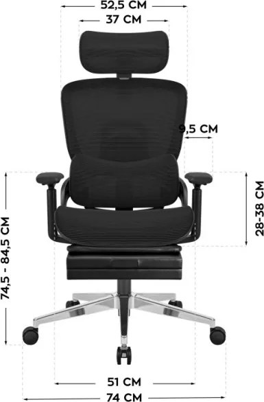 Kancelárska stolička Expert 9.3 Black