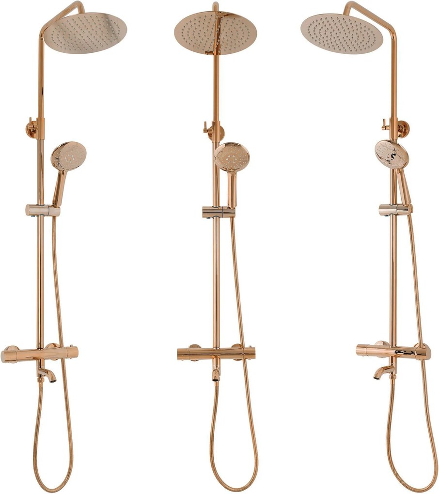 Rea Lungo, sprchový set s termostatom, medená lesklá, REA-P7997