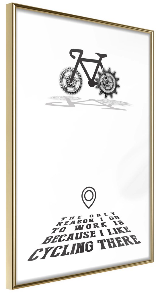 Artgeist Plagát - I like Cycling [Poster] Veľkosť: 20x30, Verzia: Čierny rám