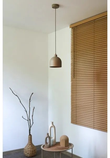 Duolla - Luster na lankovom závesení IRONLINE 1xE27/15W/230V priemer 17 cm béžový