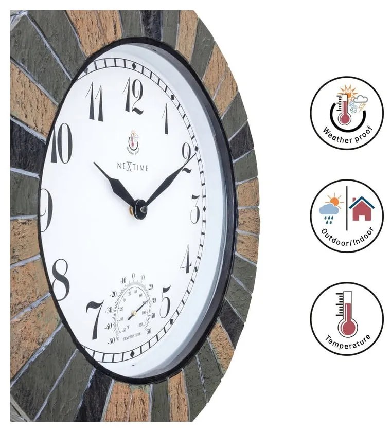 Exteriérové nástenné hodiny ø 43,5 cm Aster – NeXtime
