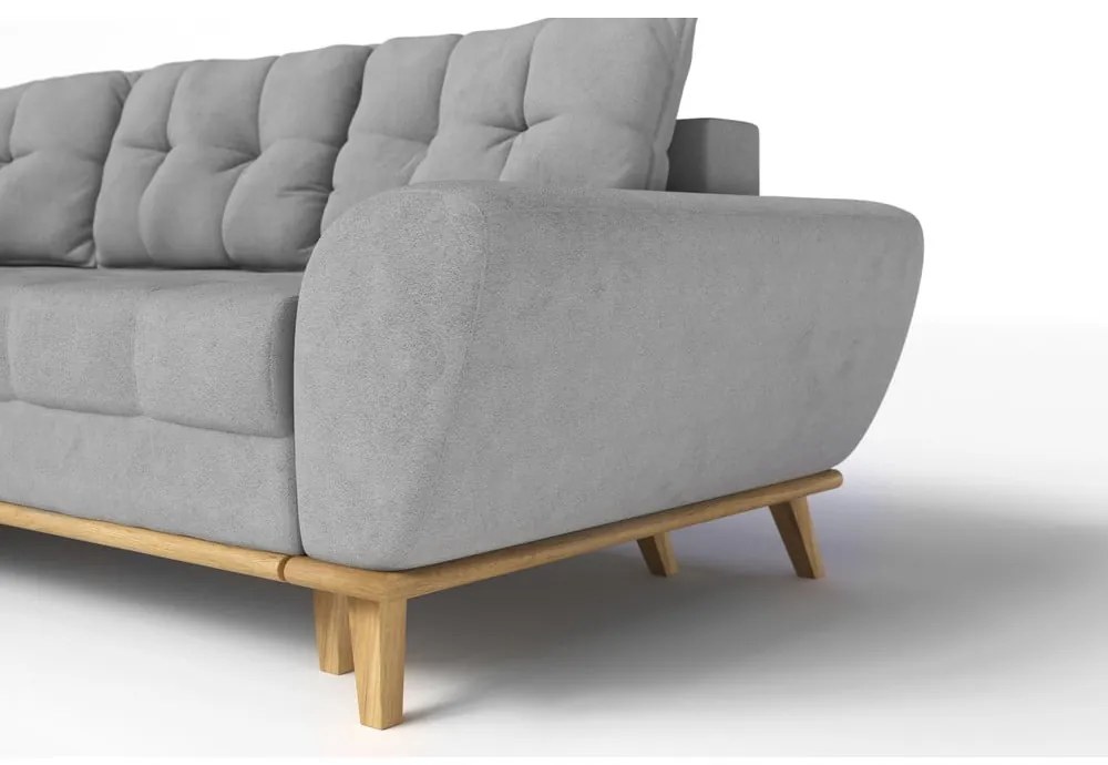 Svetlosivá rozkladacia rohová pohovka (ľavý roh) Balitco – Ropez