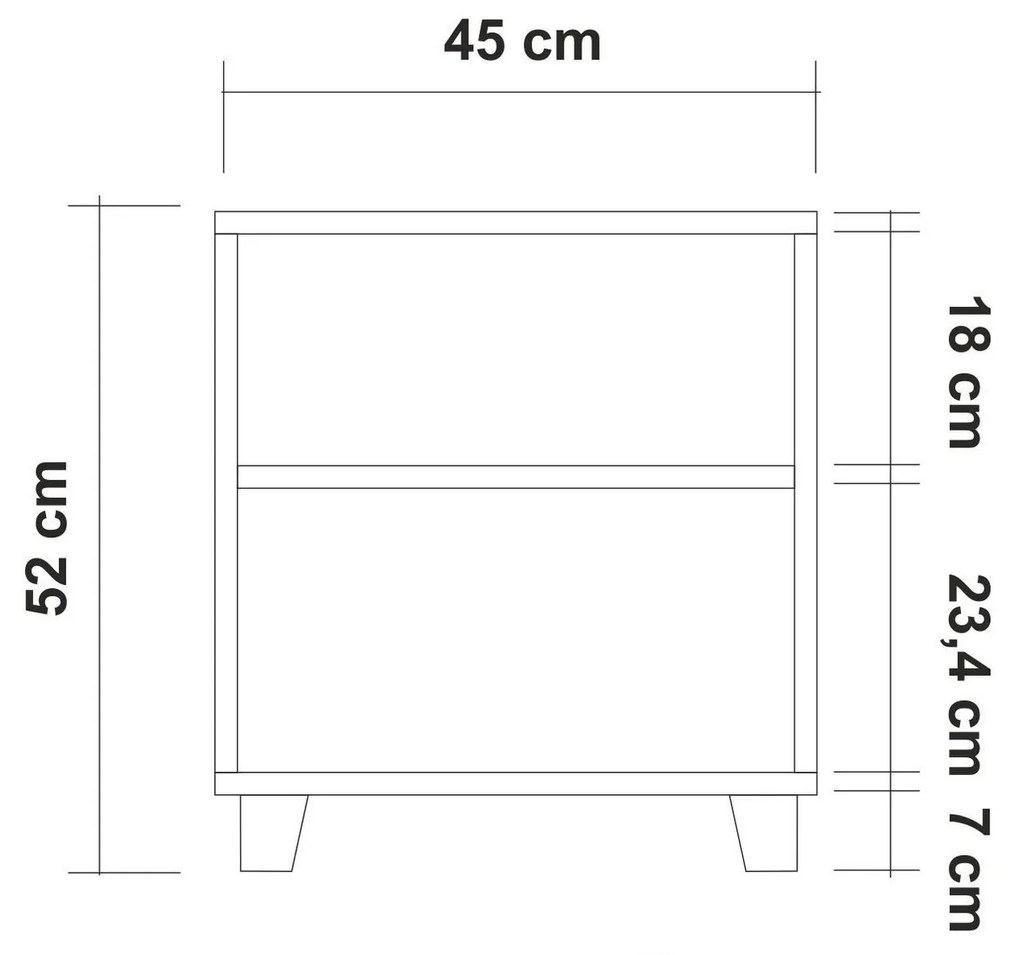 Nočný stolík Nudava 2 (borovica atlantická). Akcia -18%. Vlastná spoľahlivá doprava až k Vám domov. 1094379