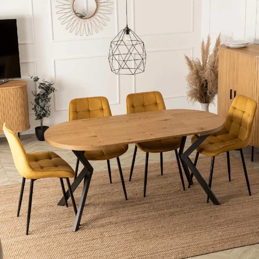 PROXIMA.store - Okrúhly rozkladací stôl DORIAN FARBA: biela, FARBA NÔH: biela