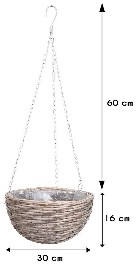 Závesný kvetináč Abbe hnedý