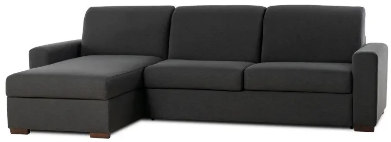 Rohová sedacia súprava na každodenné spanie ONE s rozkladom, Ľavá, 140, tm. šedá (jazz 22 graphite)