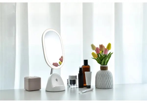 Immax 08970L - LED Stmievateľné zrkadielko s bezdrôtovým nabíjaním LED/18W/230V