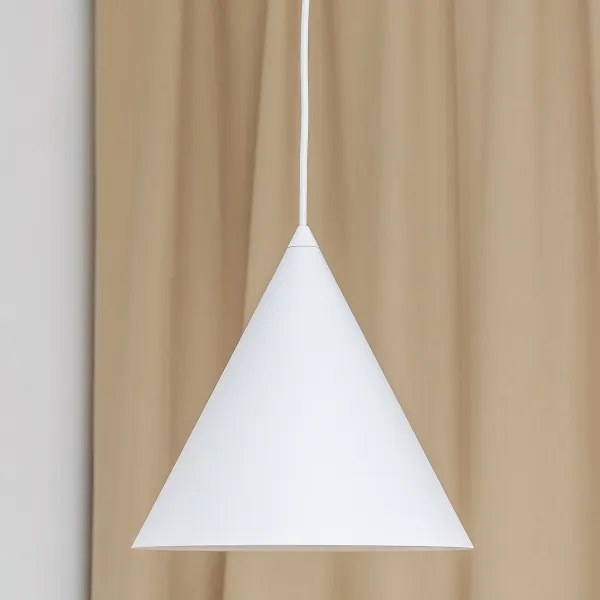 Luster na lanku ETNA II 1xE27/15W/230V pr. 25 cm biely