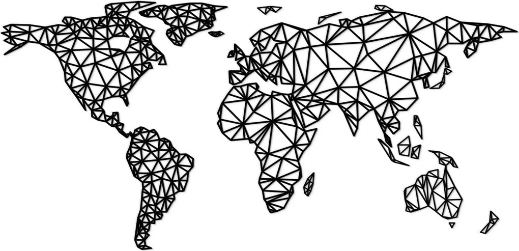 DUBLEZ | Nástenná 3D mapa sveta na stenu - Polygonálny atlas | Obraz