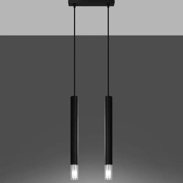 Sollux SL.0961 - Luster na lanku VIZIER 2xG9/40W/230V čierna