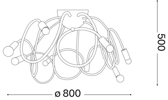 Ideal Lux - Luster na tyči MULTIFLEX 8xE14/28W/230V