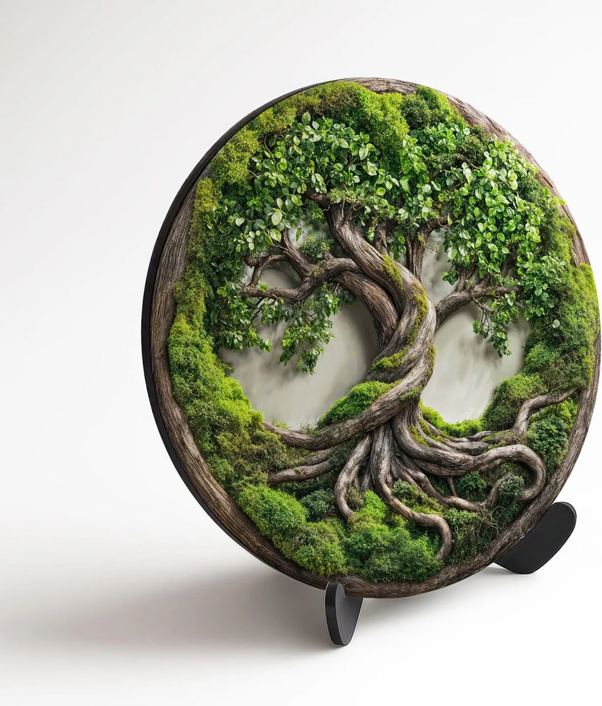 DUBLEZ | Machový strom života - Luxusná imitácia na dreve