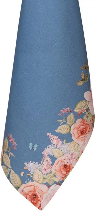 Modrá bavlnená utierka Flower & Fiesta - 50*70 cm