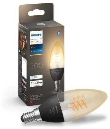 PHILIPS HUE Múdra LED filamentová žiarovka HUE, E14, 4,5 W, 300lm, teplá biela