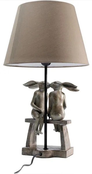 Bunny Love stolová lampa hnedá/béžová 53cm