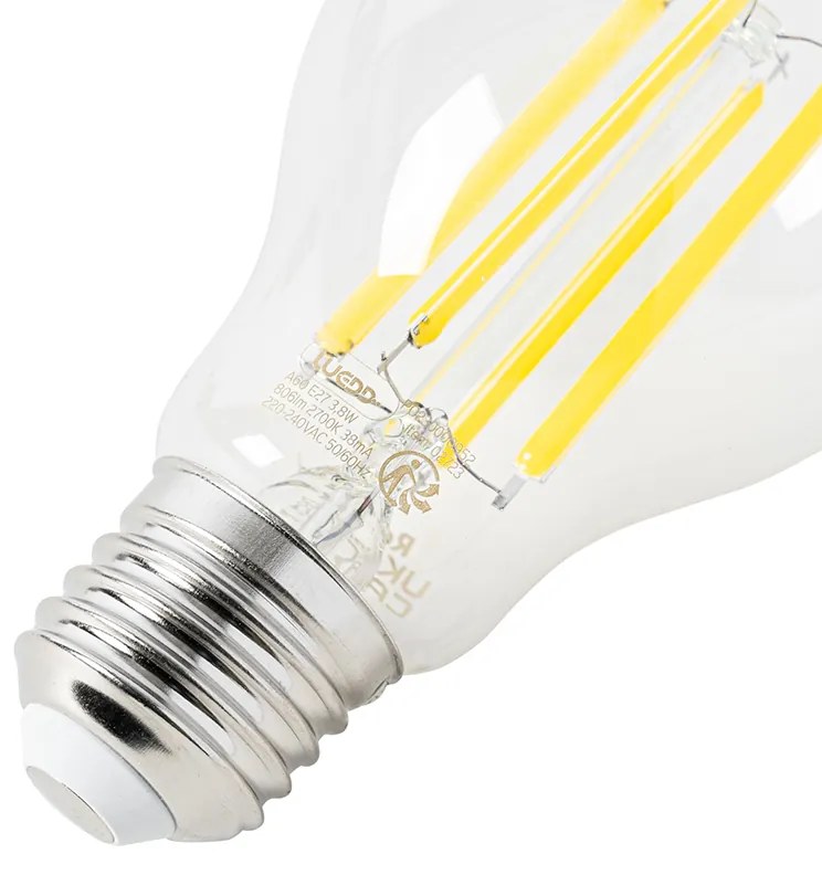 Sada 5 LED žiaroviek E27 A60 číre 3,8 W 806 lm 2700 K