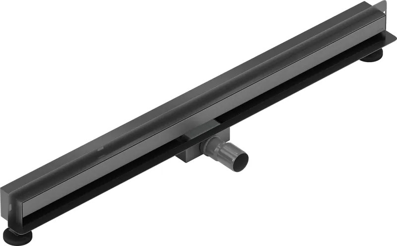 Mexen Flat Wall, sprchový žľab na stenu 2v1, 80 cm, brúsený grafit, 1E30080