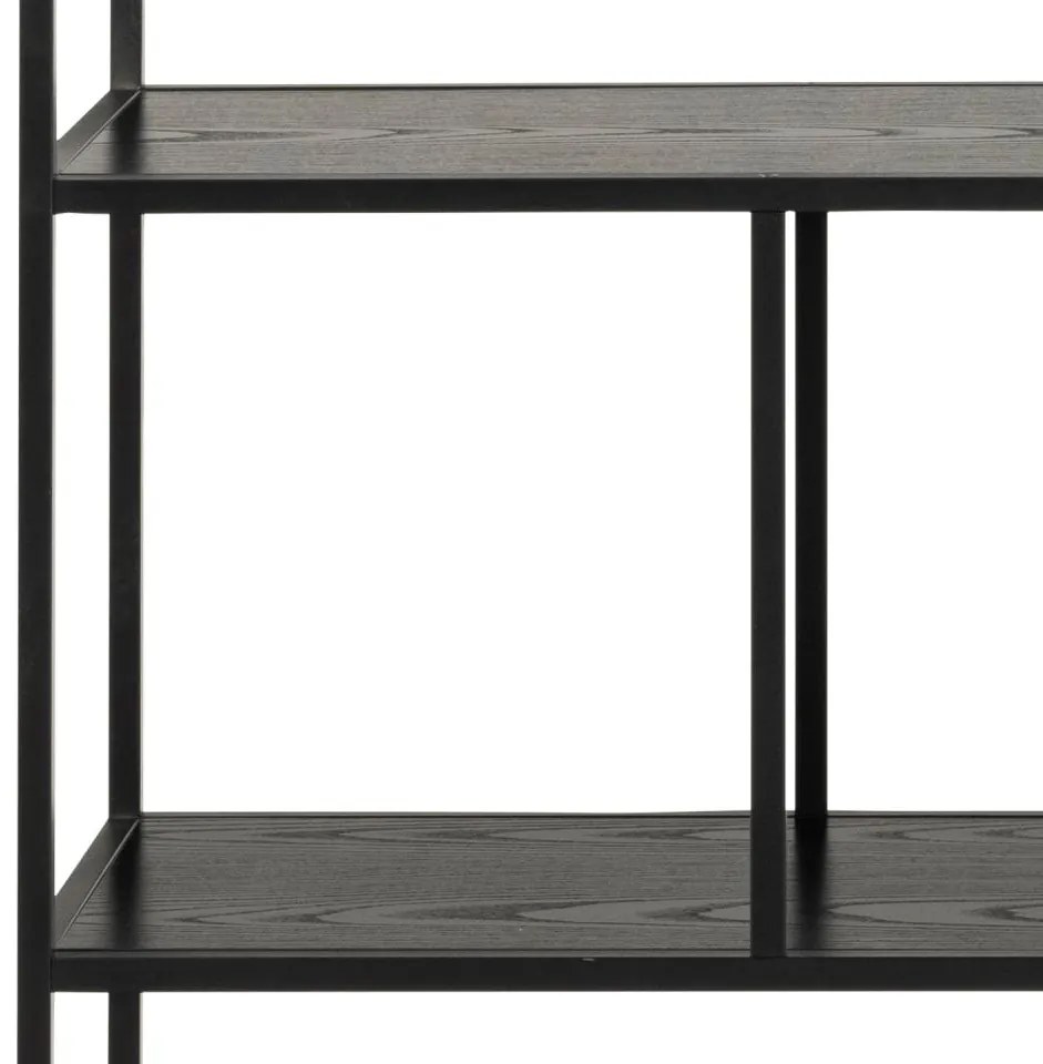 Regál Seaford 135x150 cm čierny