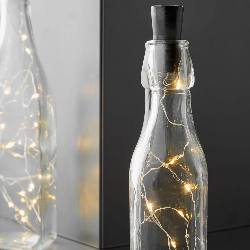 BOTTLE LIGHT LED Zátka na fľašu svetlo teplé - biela