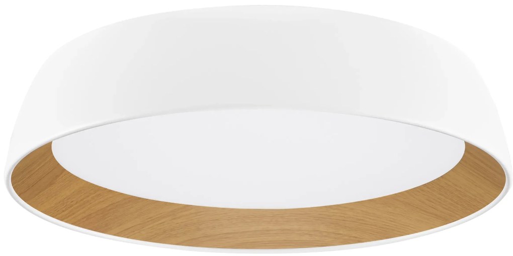 LED stmievateľné bielo-drevené moderné stropné svietidlo Sigi 45