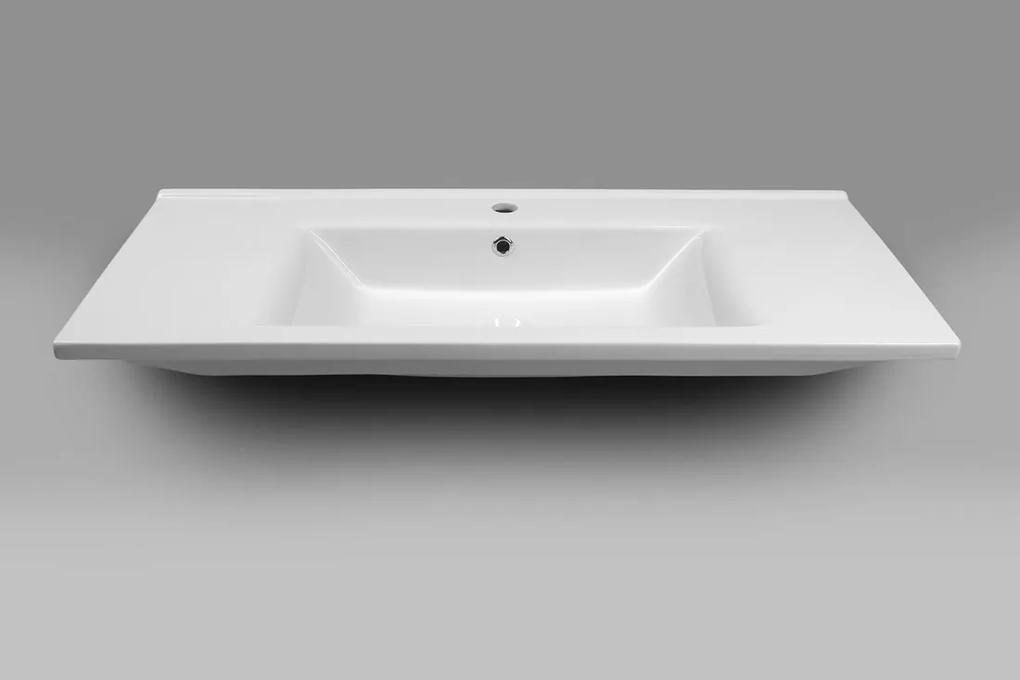 Aqualine, ZUNO 100 nábytkové umývadlo 100x45 cm, biela, 9100