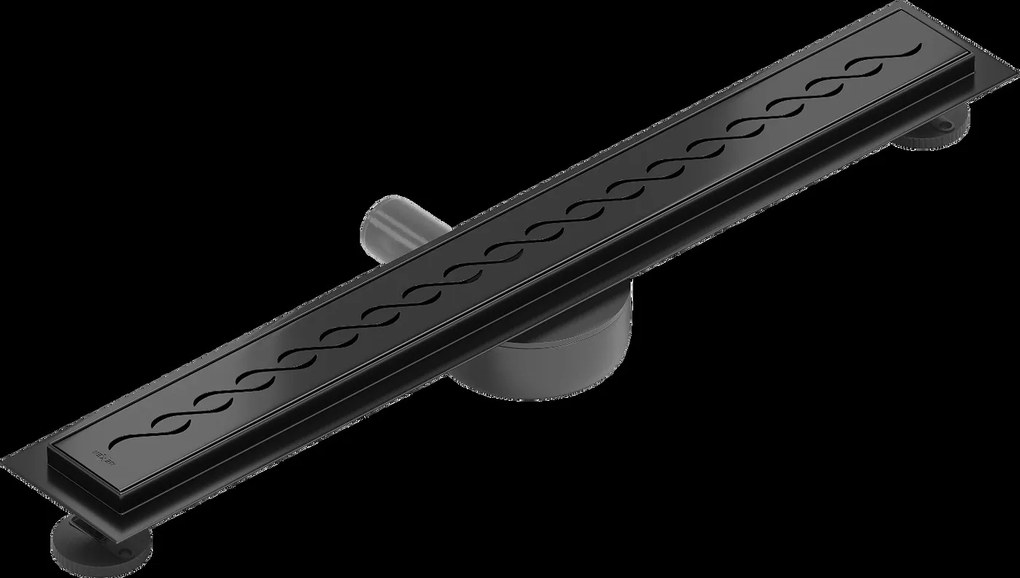 Mexen Flat 360°, nerezový sprchový žľab vzor M18 60 cm, čierna matná, 1723060-40