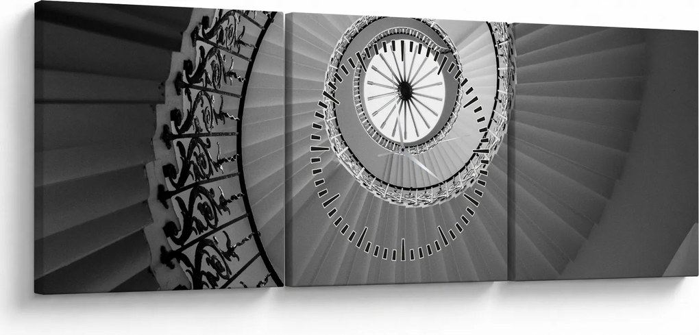 Obraz - Schodisko 2 (s hodinami) (90x30 cm)