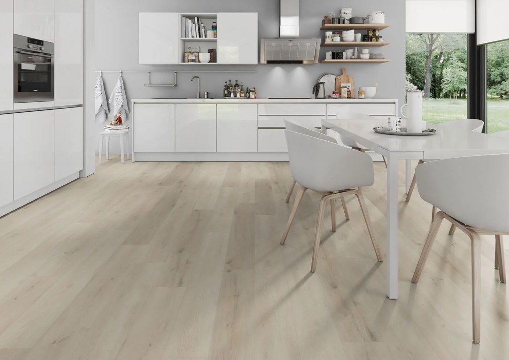 Oneflor, Vinylová podlaha lepená ECO 55 057 Prestige Oak White, 1219,2 x 184,1 mm