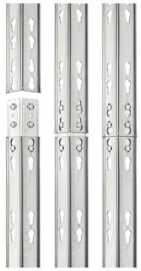 Parkside® Rohový regál so 4 policami Rivet, 180 x 70 x 70 x 40 cm (100373576)