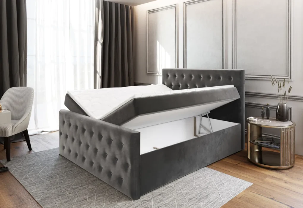 Čalúnená posteľ boxspring FENDI - casablanca 8 / 180x200 / bez vrchného matraca