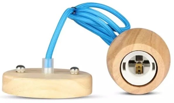 Luster na lanku 1xE27/60W/230V modrá