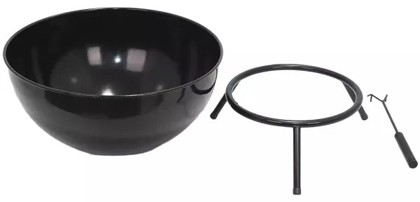 Prenosné ohnisko na drevo 57x30 cm čierne