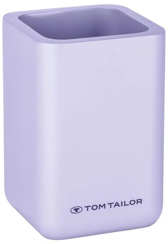 Fialový téglik na zubné kefky z polyresínu Tom Tailor T-Rounded – Wenko