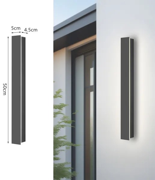 Brilagi - LED vonkajšie nástenné svietidlo LINEAR LED/12W/230V 3000K IP65 antracit
