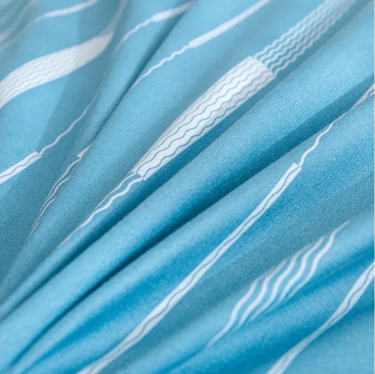 Mikroflanelové obliečky STRIPELLE modré Rozmer obliečky: 2 ks 70 x 90 cm | 200 x 220 cm