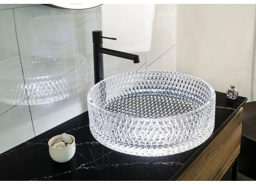 Sklenené okrúhle umývadlo ø 39,5 cm Maragua – Sapho