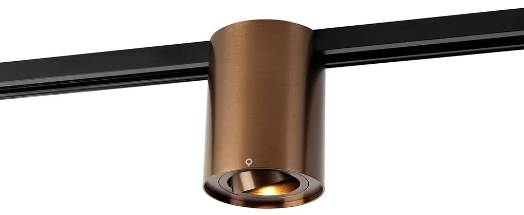 Moderný 1-fázový koľajnicový reflektor tmavý bronz - Rondoo Up