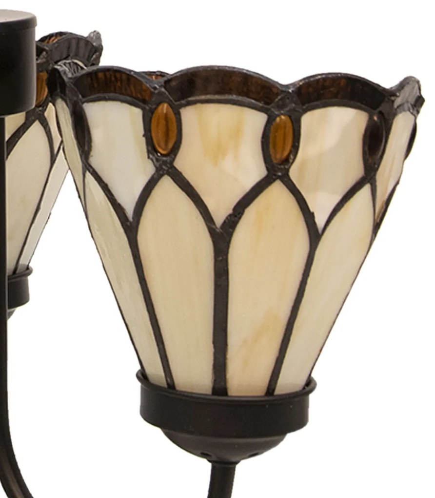 Závesná lampa Tiffany luster CARAMEL Ø39 3xE14